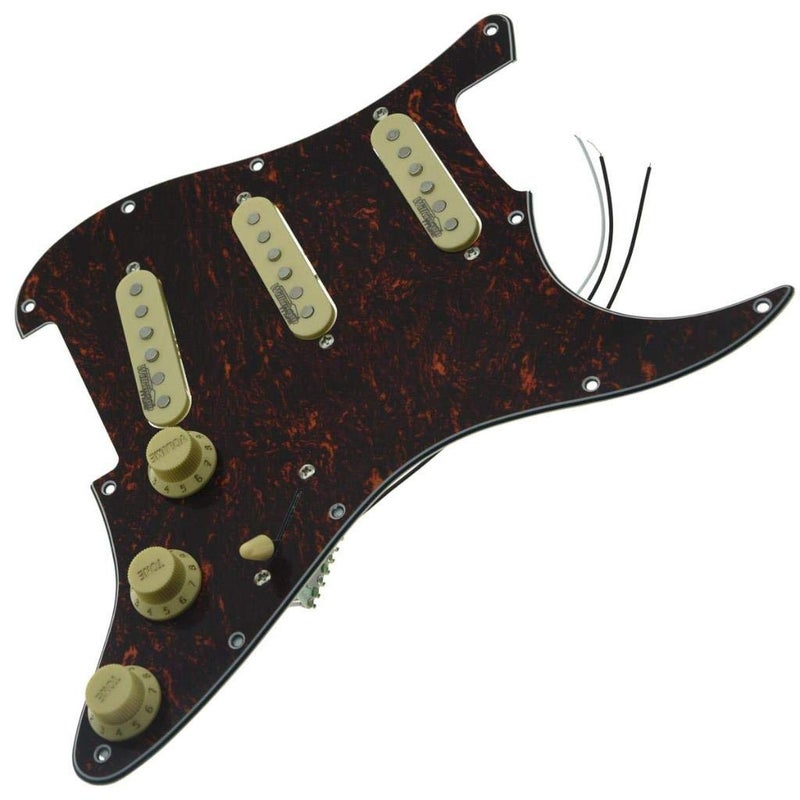 KAISH Red Tortoise Loaded Electric Guitar Pickguard Prewired Pickguard with Wilkinson Pickups for USA/Mexico FD Stratocaster - Image 3